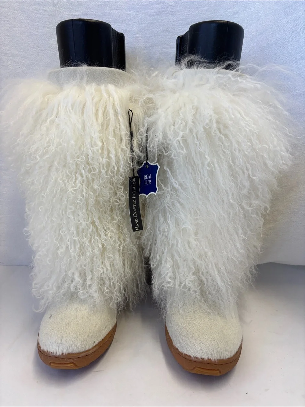 Oscar Sport Barbara Curly Goat Hair Apres Ski Winter Snow Boots